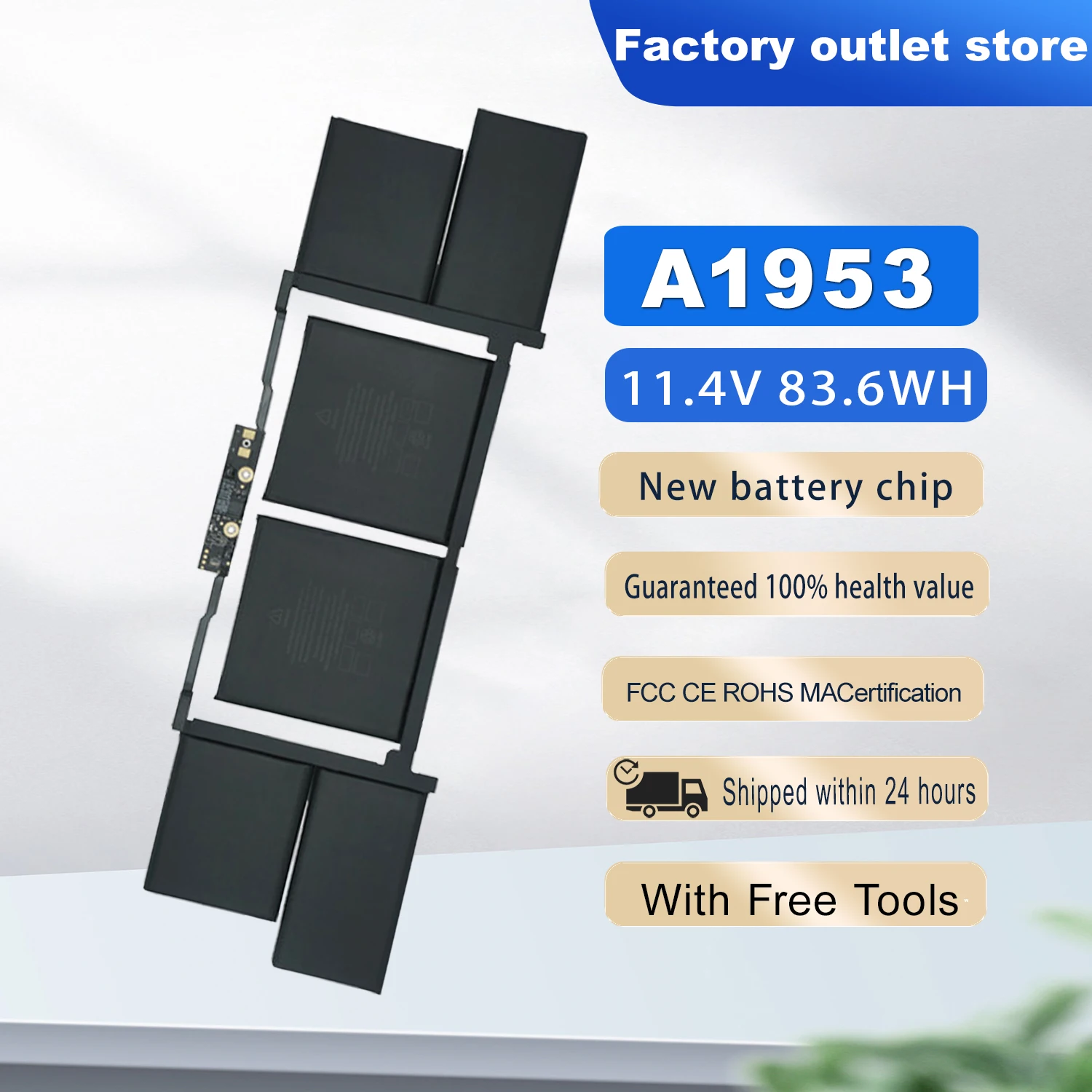 DXT New A1953 Laptop Battery For Apple MacBook Pro 15 Inch  A1990 Mid 2018 2019 EMC 3215 MC3359 MR962LL 11.42V 83.6Wh