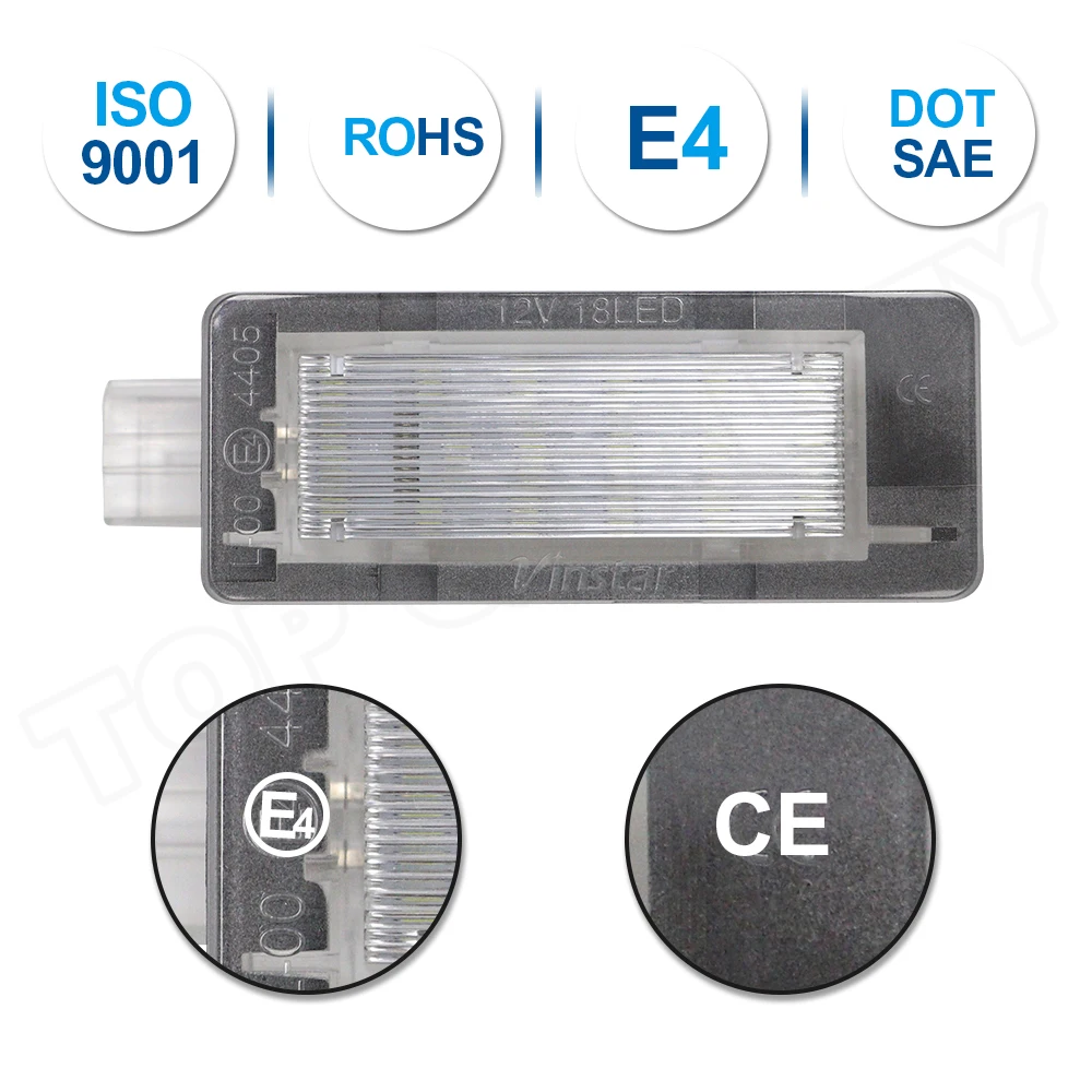 Do Renault Scenic 2 (2003-2009) Scenic 3 (2009-2016) Captur Espace Laguna Fluence Modus Samochodowe oświetlenie tablicy rejestracyjnej LED