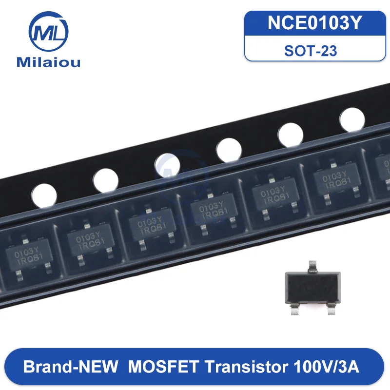

NCE0103Y (0103Y) , MOSFET транзистор, 100V/3A, SOT-23, N-канальный