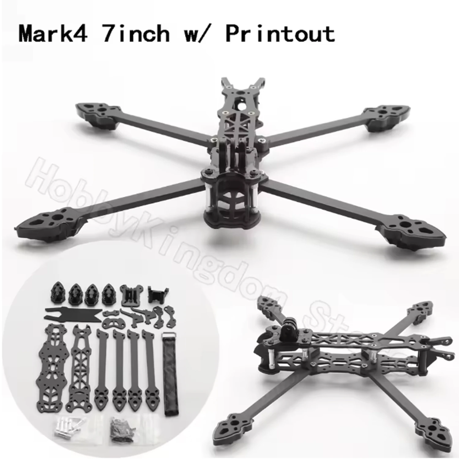 Mark4 5 inch FPV Koolstofvezel Frame 225mm Wielbasis 5mm arm Freestyle Lange Afstand Frame voor RC Quadcopter racing drone - afbeelding 1