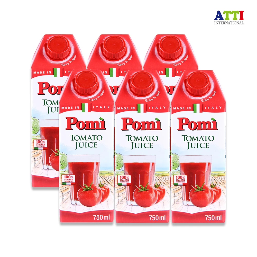 750ml x 6 packs of Italian 100% NFC tomato juice without additives