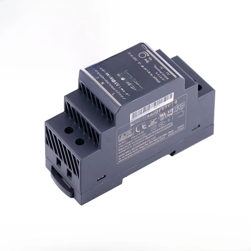Oryginalny średni HDR-30-12 DC 12V 2A 24W meanwell Ultra cienki Step Shape DIN Rail zasilacz — zdjęcie 2