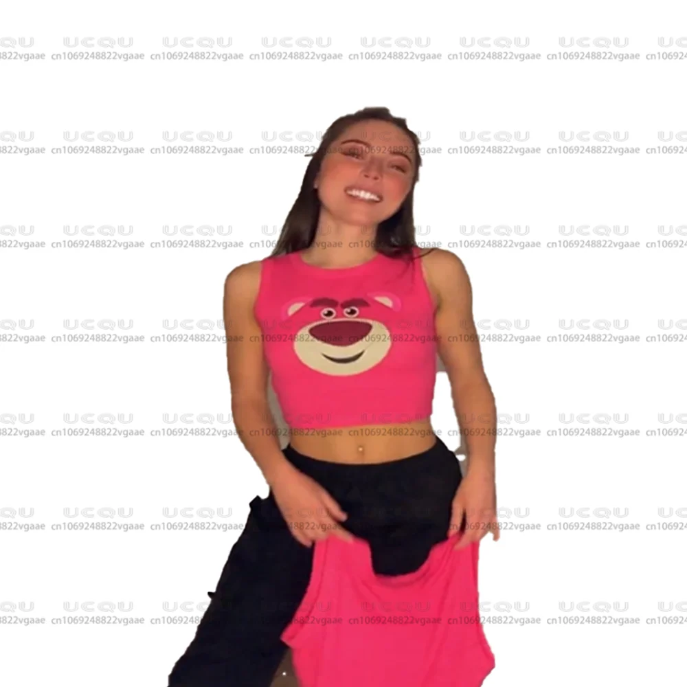 

Детская футболка Summer Pink Womens Cute Daisy Tee Lotso Andy Crop Top Tank Toy Story Strawberry Bear Tee Y2k Одежда Сексуальный подарок Новый