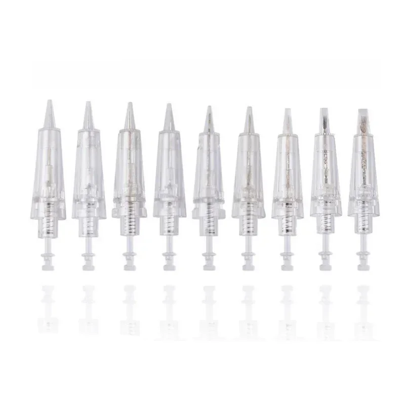 10 pièces Derma stylo cartouche à baïonnette aiguilles de remplacement tatouage sourcil lèvres aiguilles pour MYM M7 N2 A1 A6 Nano outils de maquillage Permanent