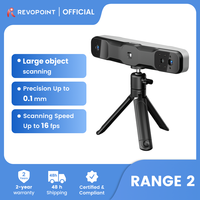 Revopoint RANGE 2 3D Scanner for 3D Printing Handheld, 3D Modeling Built-in RGB Color Camer,Supports Body Face Big Objects Scan