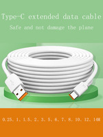 USB Type C 6A Fast Charge extension 0.25-14M  USB C Port Universal Micro USB Data Cable for Surveillance camera monitor