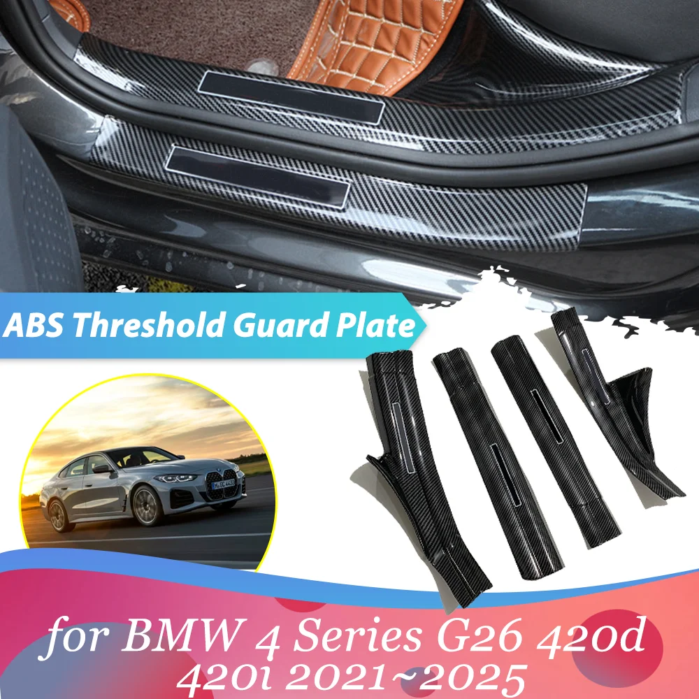 ABS Welcome Pedal for BMW 4 Series G26 420d 420i 2021~2025 2023 Door Sill Scuff Threshold Guard Plate Anti-scratch Accessories