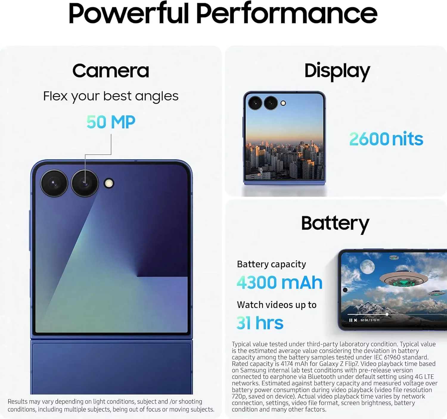 هاتف Samsung Galaxy Z Flip 7 5G AI الذكي Exynos 2500 6.9 بوصة شاشة AMOLED الديناميكية 2X 120 هرتز كاميرا 50 ميجابكسل بطارية 4300 مللي أمبير في الساعة أندرويد