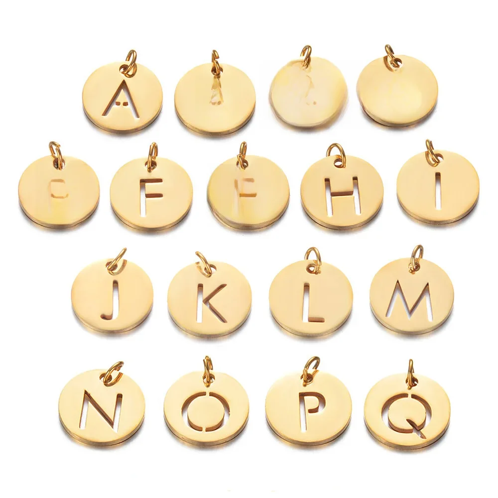 DOOYIO 5 stks/partij Rvs Hollow-out 26 Engels Letters Hanger DIY Vrouwen Mode Ketting Sieraden Accessoires - afbeelding 2