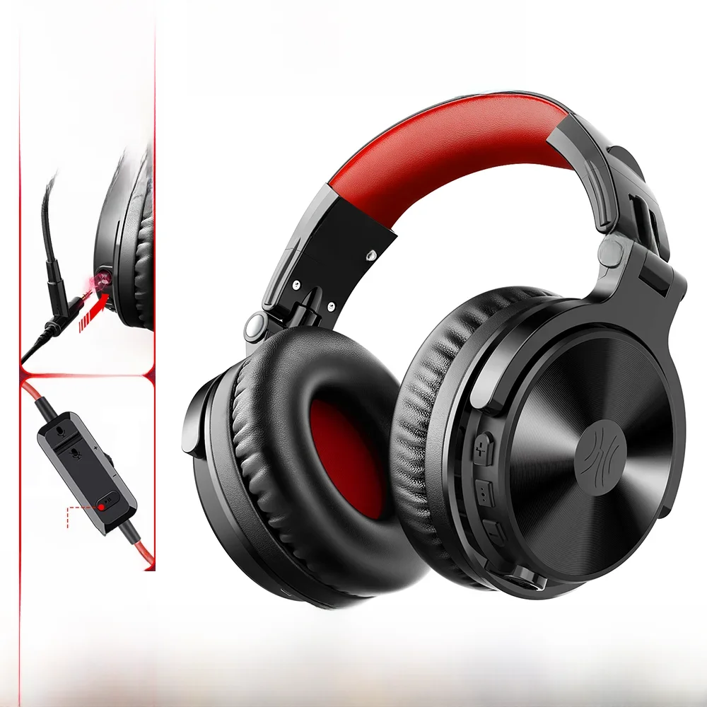 Oneodio Pro-M High-Fidelity-Funkkopfhörer, Stereo-Gaming-Headset mit Mikrofon, 110 Stunden Spielzeit, faltbare Bluetooth-Kopfhörer