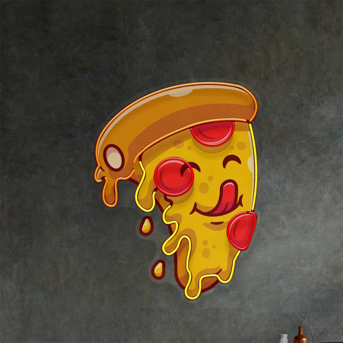 Imagem -04 - Pizza Neon Sign Wall Decor Fast Food Bar Cozinha Restaurante Arte Impressão uv Casa Bonito