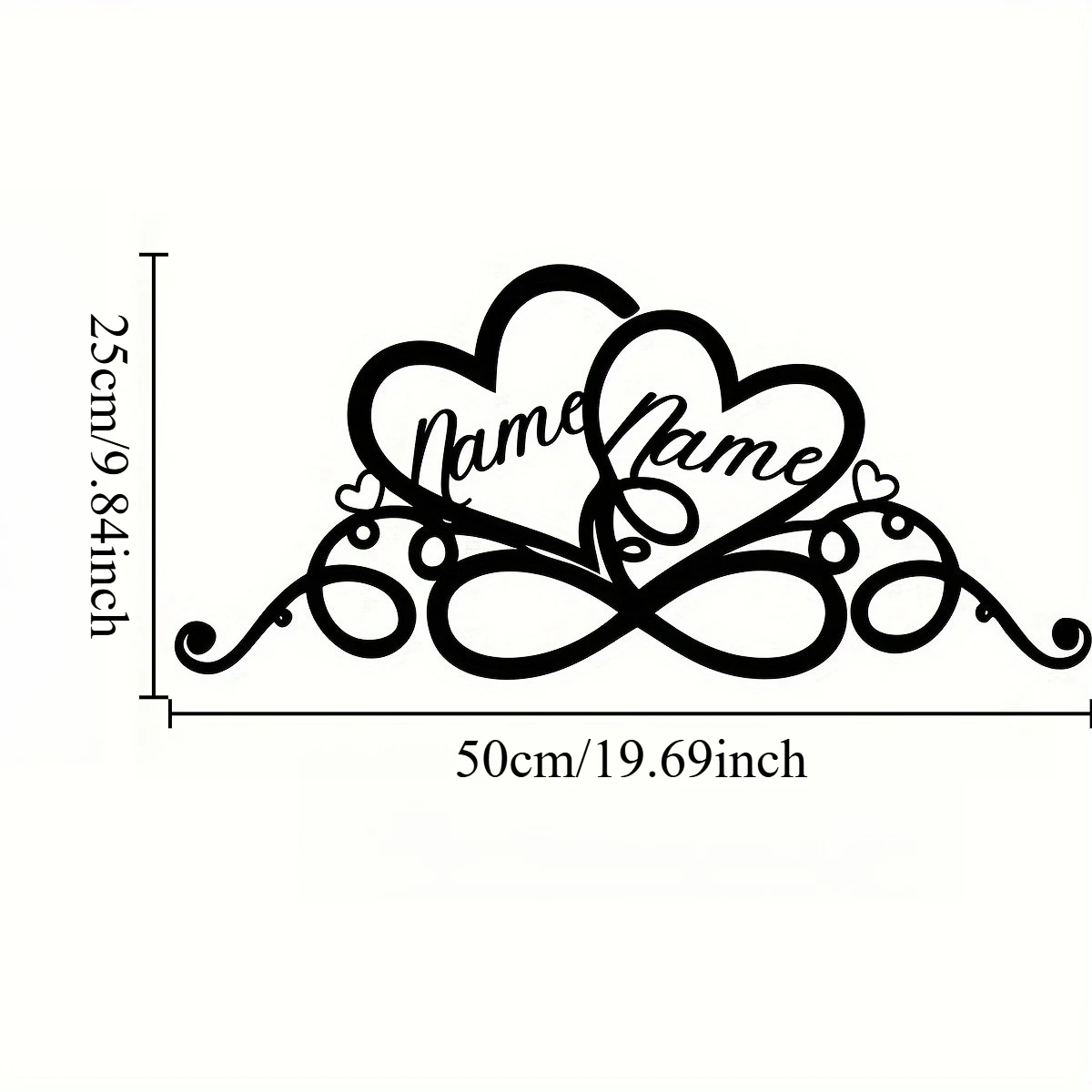 Personalized Wedding Gift for Couples, Metal Heart Sign with Names, Wedding Sign, Engagement Announcement Sign, Anniversary Gift