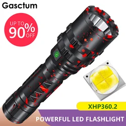 Updated XHP360.2 Powerful LED Flashlight With USB Recharging IP65 Waterproof Tactical Poratable Lantern 18650 Battery 60000000LM