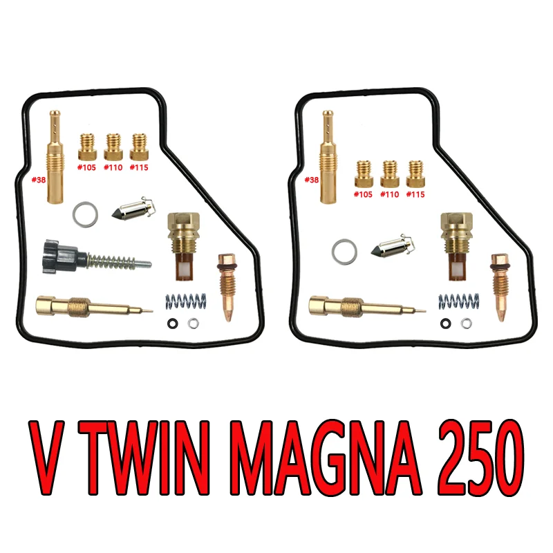 Honda V TWIN MAGNA 250 Carburetor Repair Kit V-Type Cylinder Carb VT250C Parts MC19