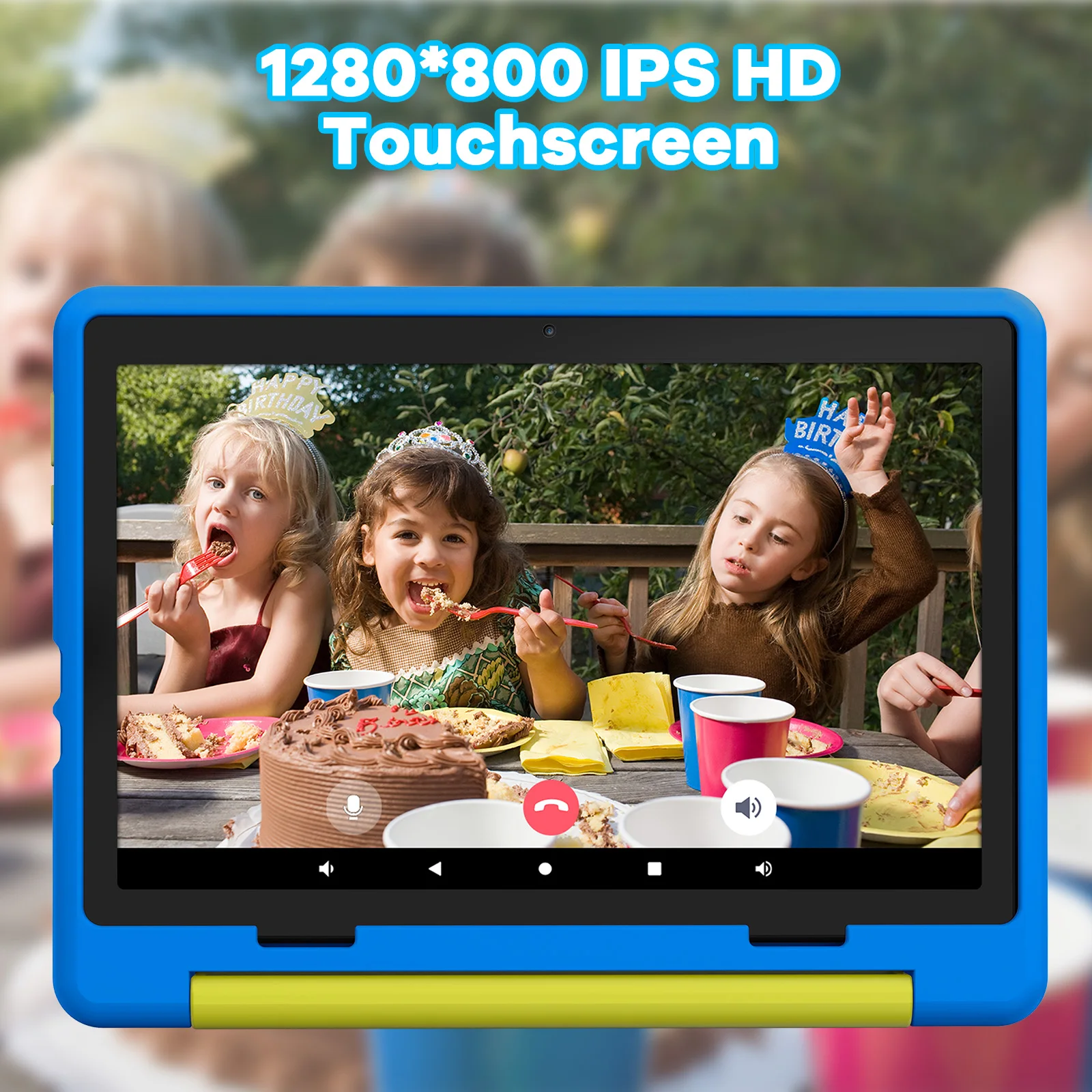 TK1016 Tablet anak Android 14 Quad Core, bantalan PC perangkat lunak anak-anak 10.1 inci RAM 8GB ROM 64GB memperluas WiFi Bluetooth