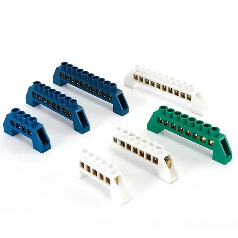 Boîte de Distribution de barre de cuivre de mise à la terre de barre de terre de ligne zéro de Type pont au connecteur de bornier zéro terre neutre 5-12 trous