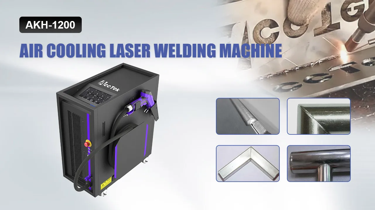 AccTek Air Cool Fiber Laser Welder Cutter Rust Cleaner for Optional Portable 3mm 5mm 6mm Aluminum Brass Carbon steel Welding