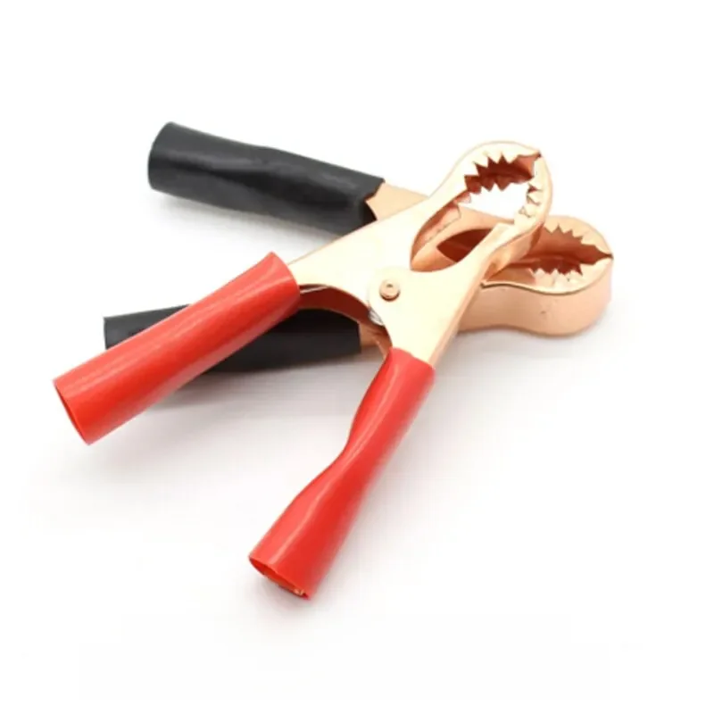 2 pièces 50A denté petit grand pince Crocodile pince de batterie pince de charge onduleur haute puissance