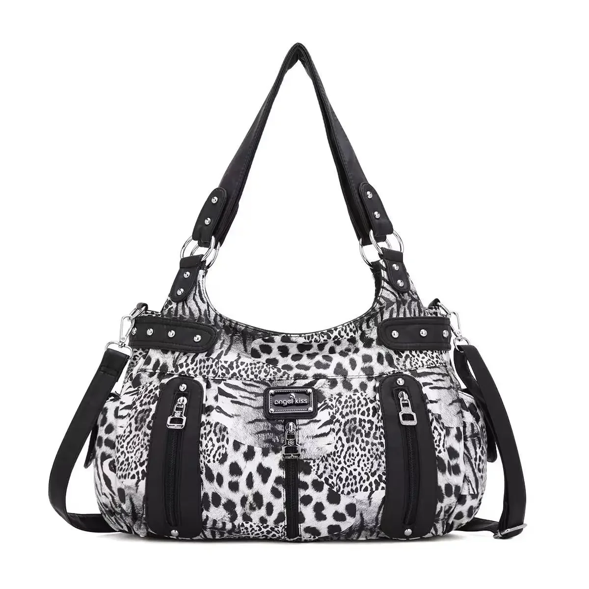 Zimowa torebka na ramię dla kobiet, miękka torebka crossbody z PU, duża pojemna torba listonoszka, torebka typu hobo, duża torebka. — zdjęcie 2