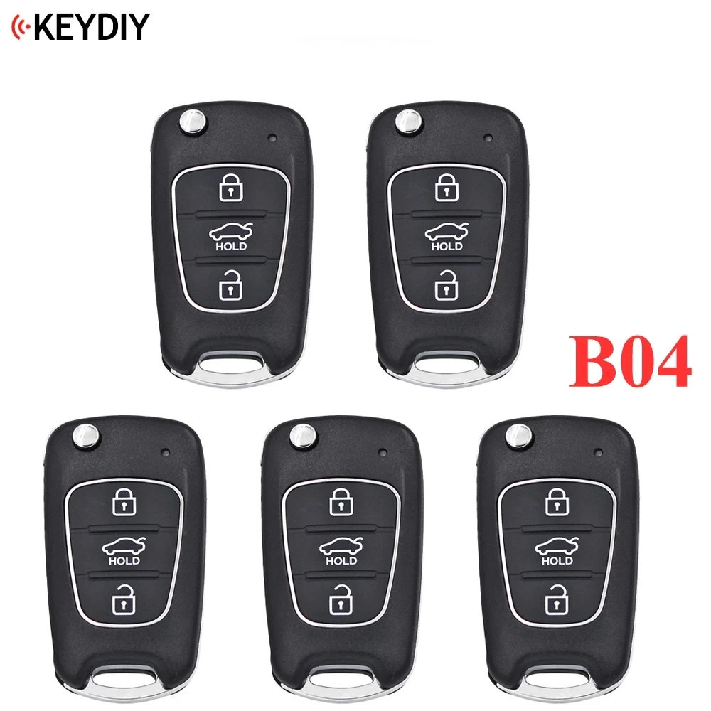 5pcs KEYDIY Original Universal B-Series B04 Remote Control for KD900 URG200 KD-X2 MINIKD 3 Buttons Car Key YH Style