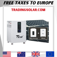 20KWh 15KWh 48V LifePo4 Battery 51V All In One Solar Energy System Built-in MPPT&Inverter 10KW Power/200A Current
