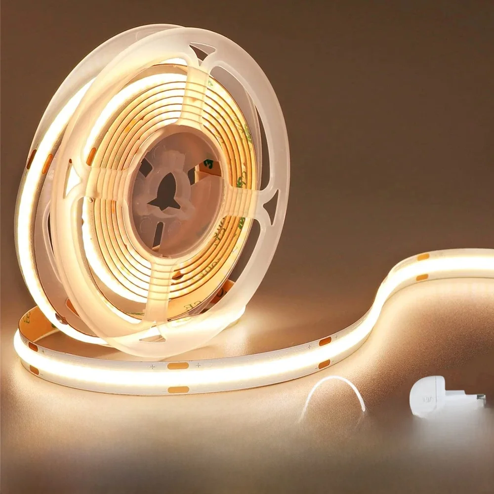 Tuya Zigbee 3.0 COB LED-Streifen 12V 1m 2m 3m 4m 5m Flexibles Licht Raumdekoration Warmweiß 3000-6500K für Google Assistant SmartThings
