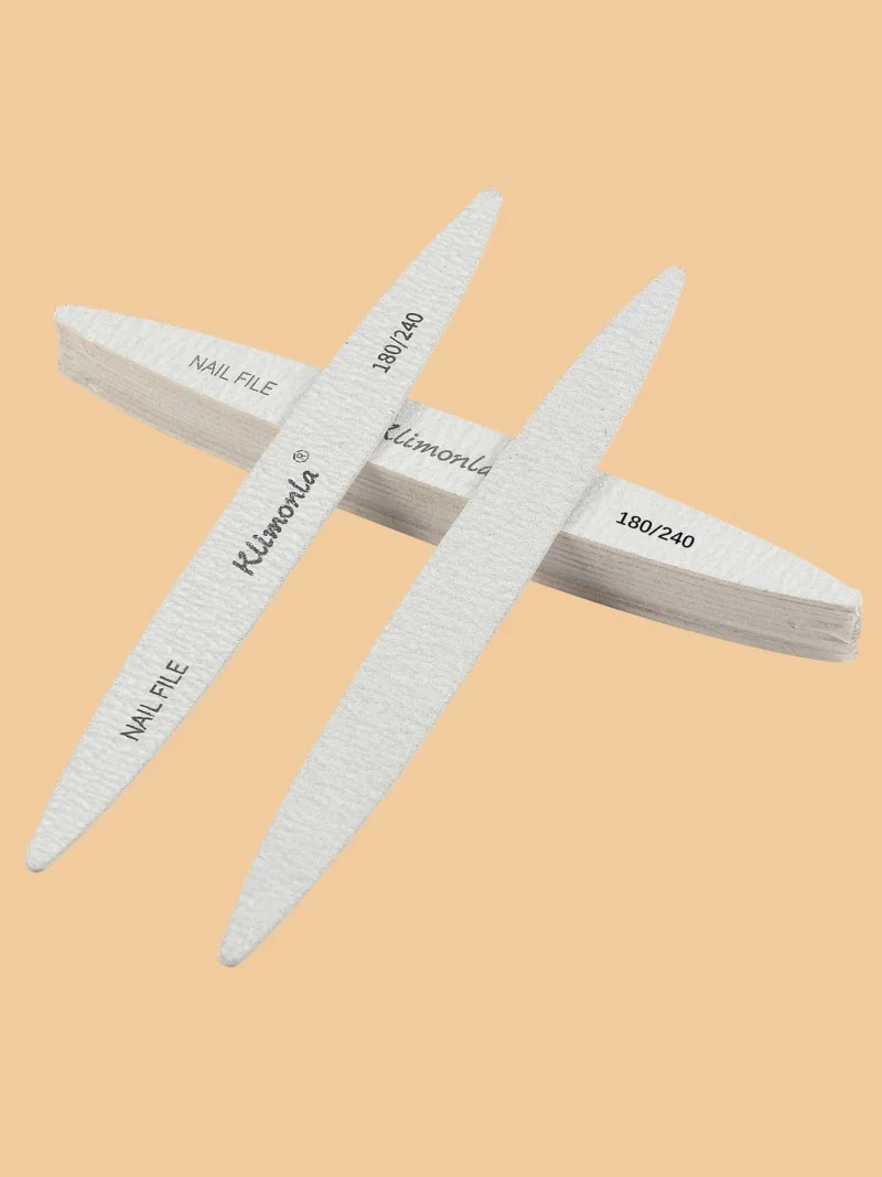 10/50/100 قطعة ملفات الأظافر المهنية 180 240 حصى خشبية البيضاوي ملفات الأظافر الصنفرة للأظافر مانيكير صالون أداة مجموعة #3