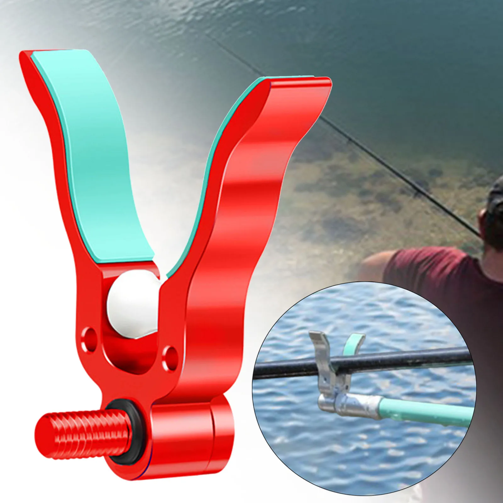 حامل قضيب الصيد متعدد الاستخدامات نظام بكرة الإفراج السريع قوس قضيب الصيد نونسليب القطب رف لبحيرة البحر المياه العذبة نهر #2