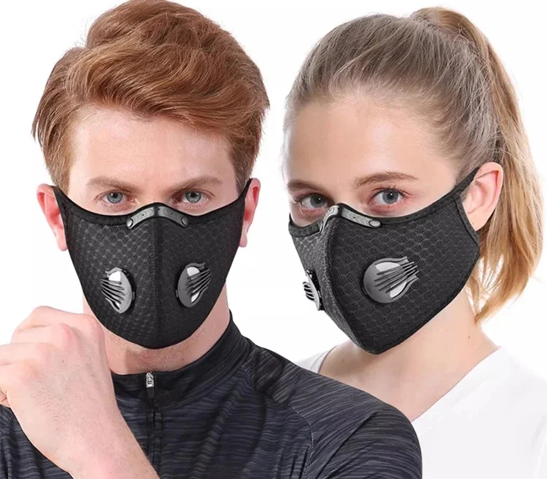 AliExpress Cycling Mask Sport Washable Reusable with Filter Dust Mask Cycling Face mask for men Riding Mask bandana Actived Carbon Filters
