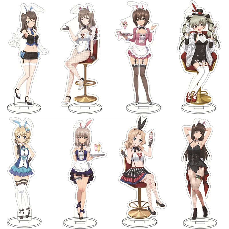 

Girls und Panzer Figures Acrylic Stand Model Anime Hana Isuzu Mako Reizei Miho Nishizumi Cute Cosplay Model Dorm Decor Xmas Gift