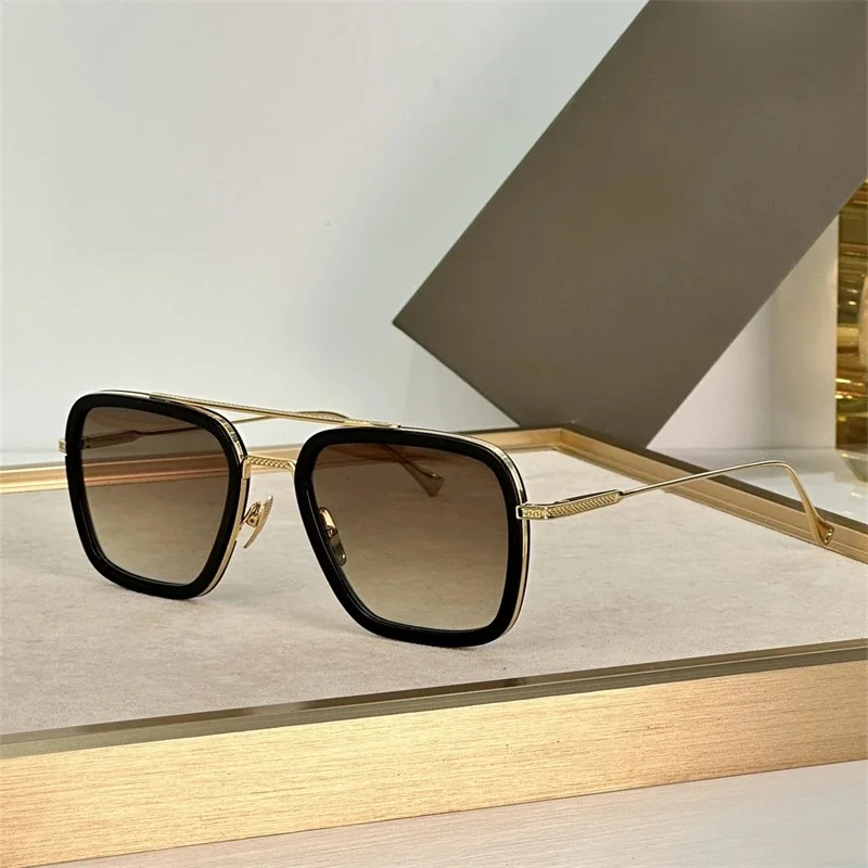 Dilta Flight 006 Fasion Vierkant Luxe Designer Merk Zonnebril Mannen Uv400 Outdoor Dubbele Brug Lunet Soleil Femme - afbeelding 2