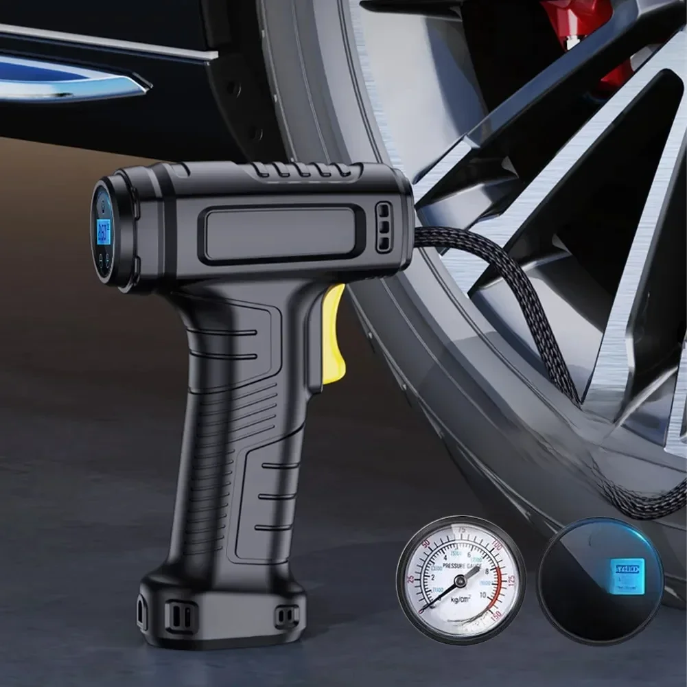 AliExpress NONE 120W Car Air Pump Wireless/Wired Tire Inflatable Pump Portable Car Air Compressor Electric Car Tire Inflator For Car Bicycl Ball