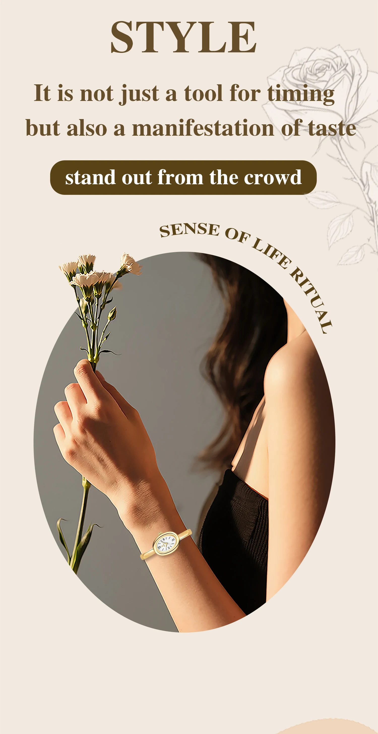 Luxuriöse wasserdichte Quarz-Armbanduhr der Marke YaLaLuSi mit minimalistischem Design, inklusive Geschenkbox – perfektes Geschenk für Frauen. – Detail 4