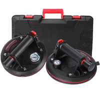 8 Inch 20cm Glass Suction Cups Heavy Duty Hand-Hero Glass Lifter 200 LBS Load Capacity Suction Cups with Pressure Gauge