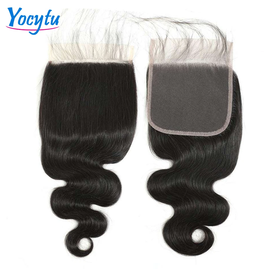 YOCYTU Body Wave 100% человеческие волосы 5x5 HD Прозрачная Кружевная застежка только бразильские волнистые человеческие волосы 14-24 дюйма кружевная застежка натуральный цвет человеческие волосы для женщин 3-5 дней доставка с бесплатной доставкой