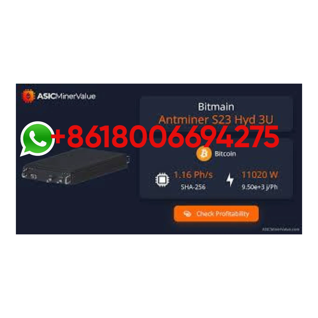 G1 Новейший биткойн-майнер Bitmain Antminer S23 Hyd 3U 1,16 фунтов/с 11,020 Вт SHA-256
