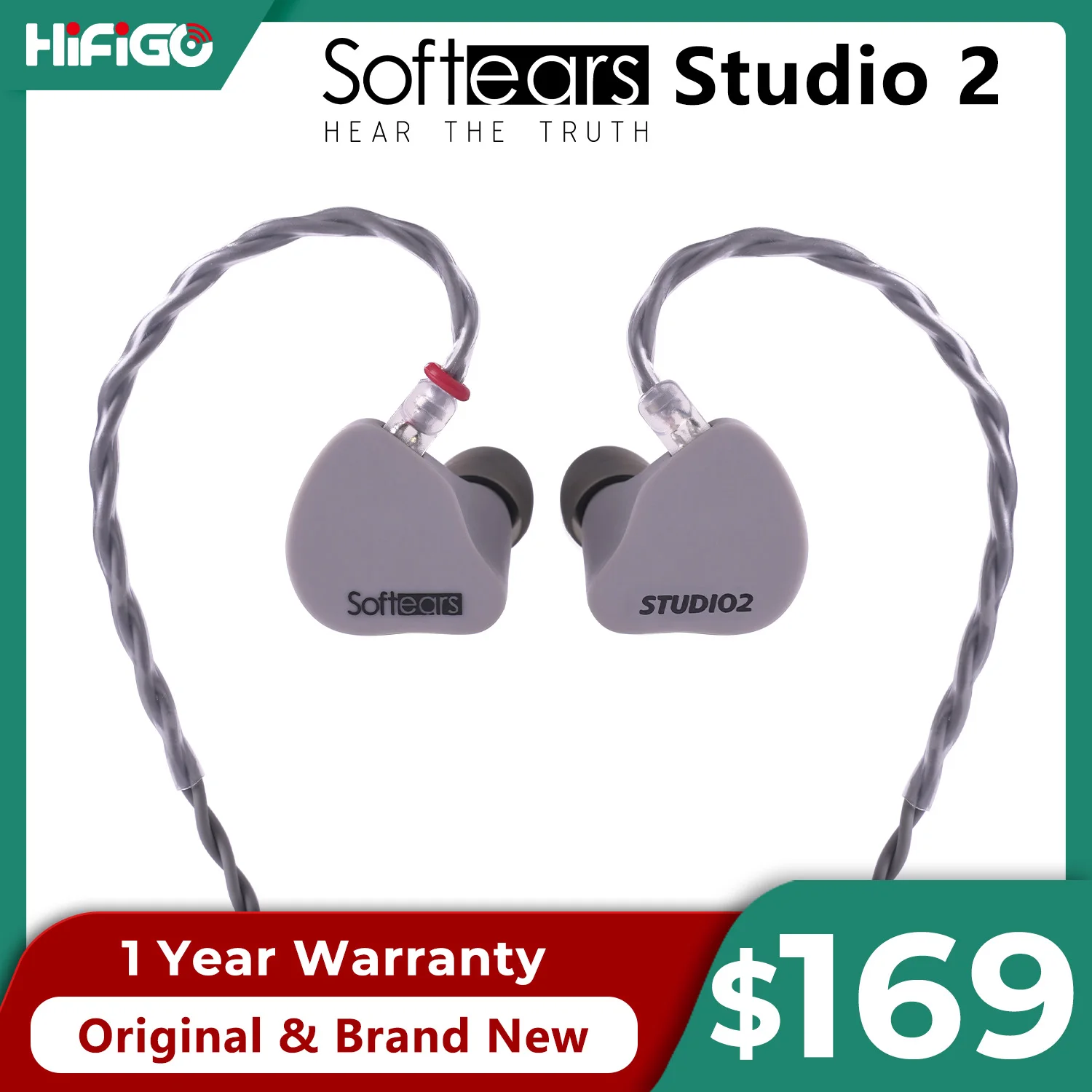 Softears Studio 2 / Studio2 Dual Balanced Armature Drivers In-ear Monitor Earphone 2BA HiFi Stage Performance Music Headphone