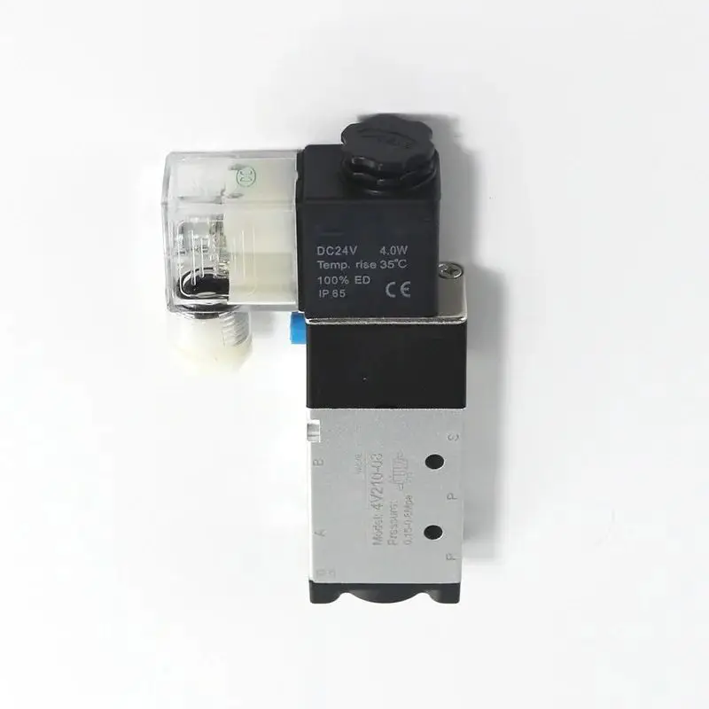 Hot Selling Industrial 4V200 Series Pneumatic Solenoid Valves AC220V/24V DC12V High Quality Factory Outlet with Coil Connector