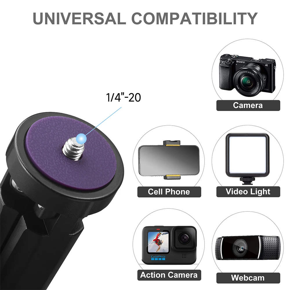 New Aluminum Alloy Mini Tripod 1/4 Screw Mount Projector Stand Fill light Camera phone Holder Stabilizer Desktop Portable Tripod