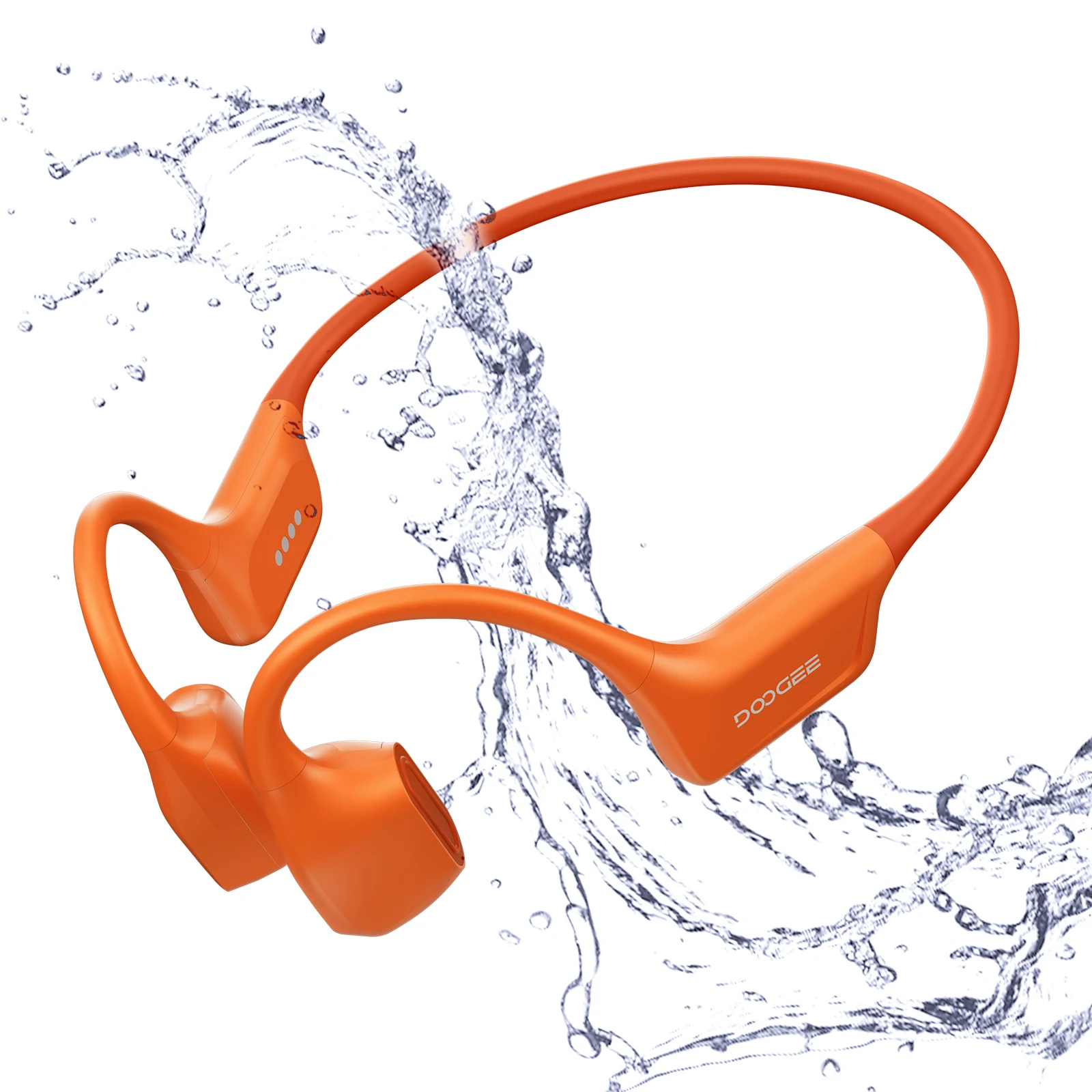 DOOGEE BoneAir Swim Bone Conduction Headphones IP68 Waterproof Swimming Headphone Wireless Bluetooth 5.4 Dual Drivers Sport Open