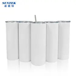 Wholesale Stainless Steel Sublimation Tumblers 20oz 30oz Straight Blank With Straw Lip for Customize DIY Gift for Friend party