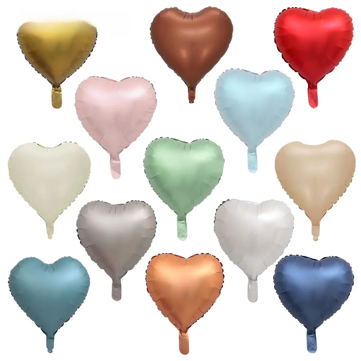 10/5/3 Stück cremefarbene Herz-Folienballons, 45,7 cm, mehrfarbig, rosa, beige, Herz-Helium-Luftballons für Hochzeit, Geburtstag, Party, Dekorationen, Globos