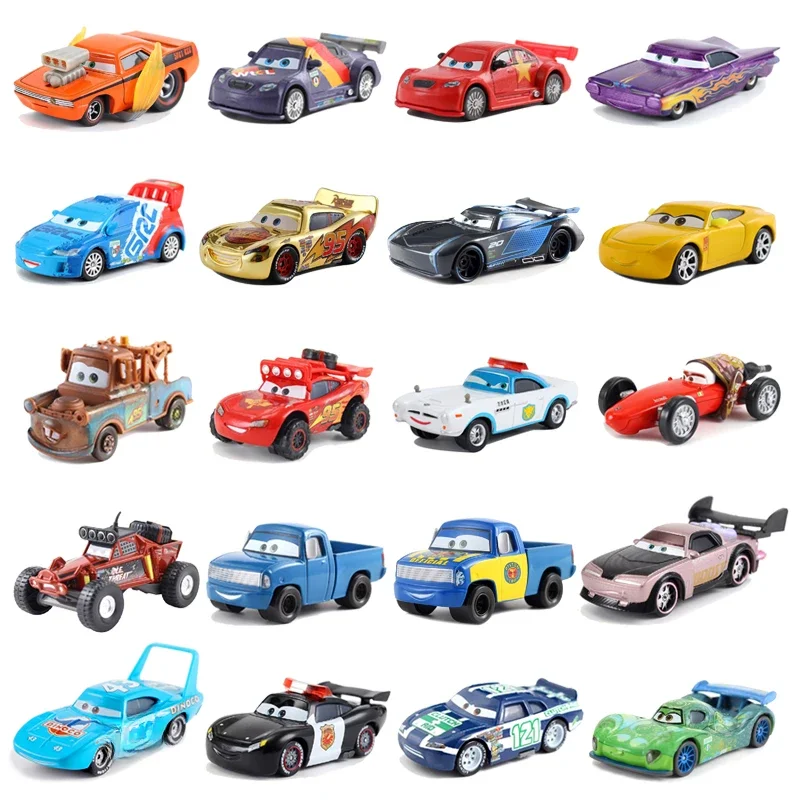 Pixar Racing 3 Zygzak McQueen Jackson Storm Saligidor Biały Samochód Policyjny Metalowy Model Odlewany Ciśnieniowo 1:55 Zabawki Samochodowe Prezenty — 2