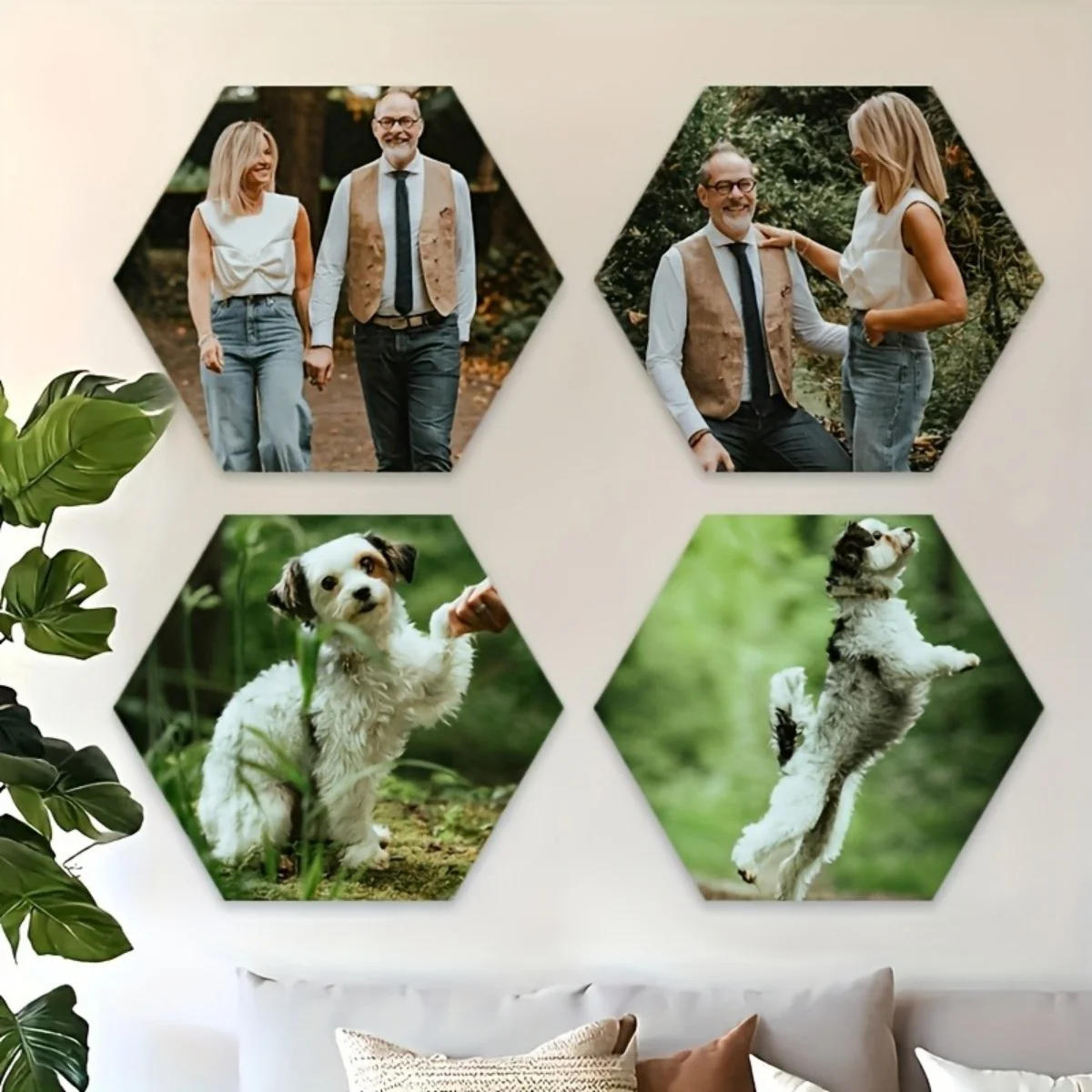 Custom Wall Decor — Modern Hexagonal Photo Prints. Available in a Variety of Sizes, Making Them the Perfect Choice for Home Deco view 5