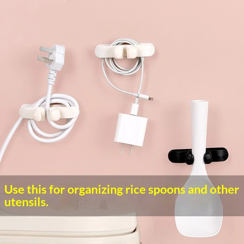 Upgraded Cable Organizer Tangle-Free Cord Winder Heavy Duty Self Adhesive No Slip Wire Holder for Household Kitchen Appliances