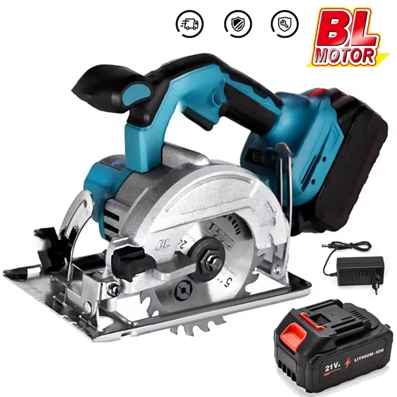 5 Zoll 125MM Bürstenlose Elektrische Akku-Kreissäge Hochleistungs-Kabellose Holzbearbeitungs-Schneidemaschine für Makita 18V Akku