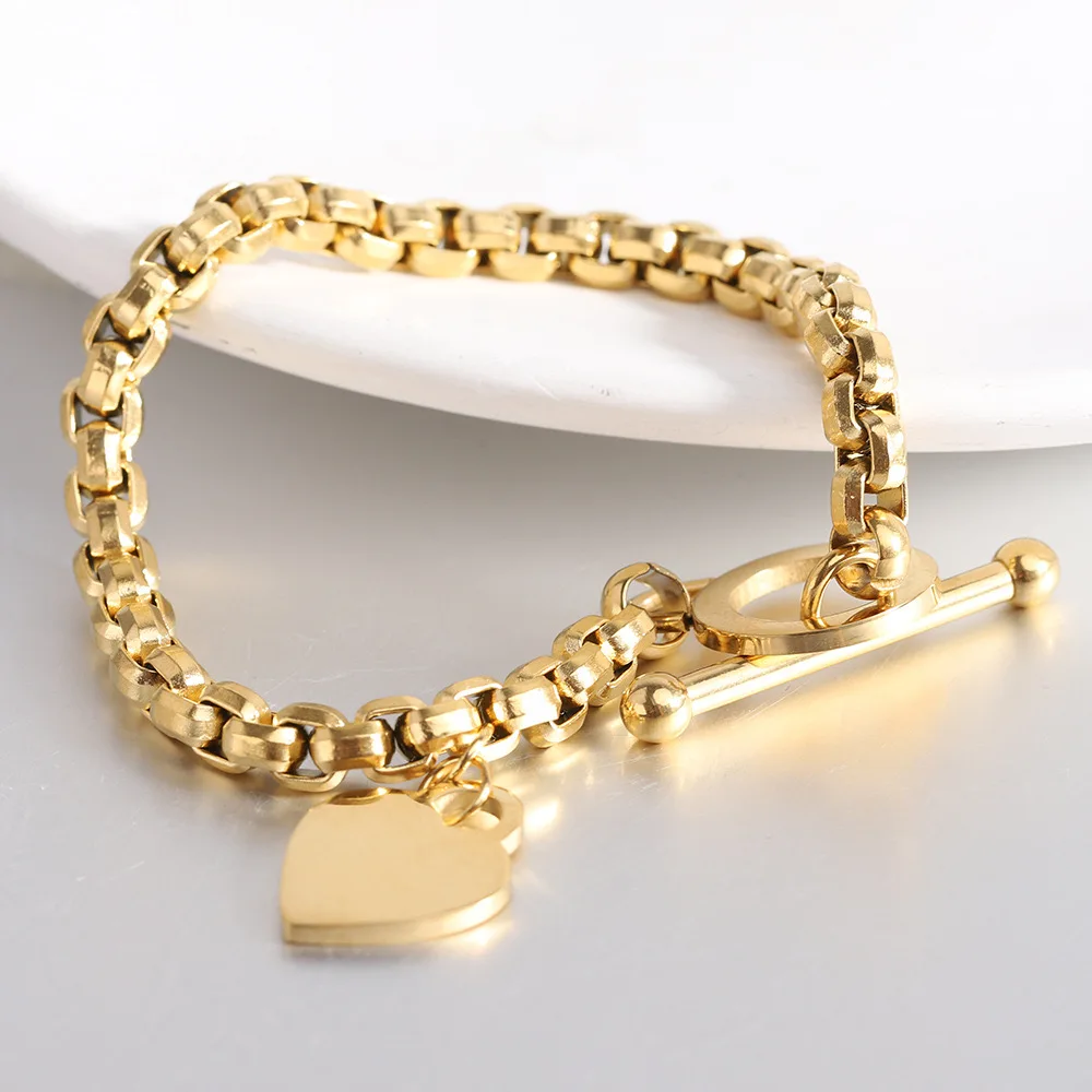 

Elegant Gold and Silver Chain Bracelet Set for Women