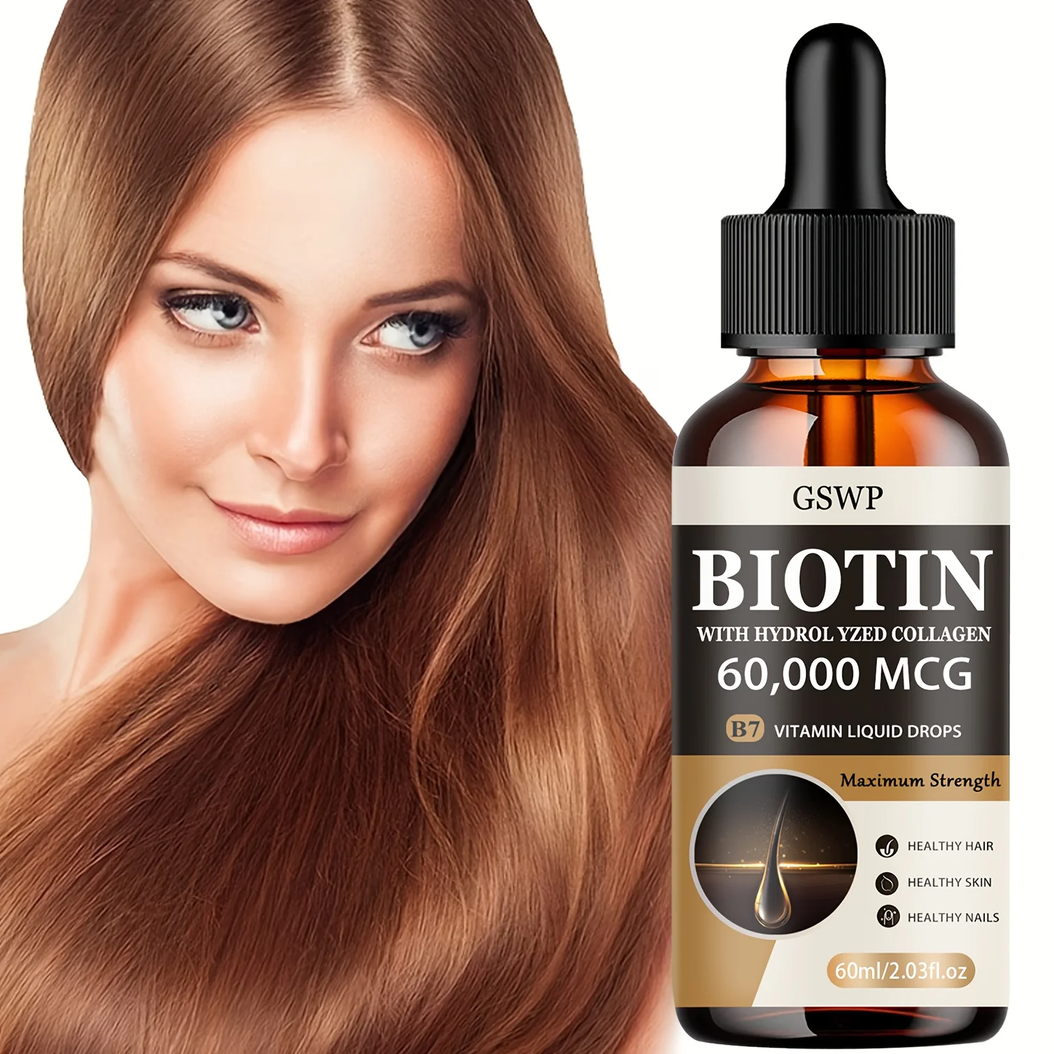 

GSWP Biotin & Collagen Essential Oil - Repair dry hair,Deep moisturizing, Revitalizes hair's beauty.60/120ml