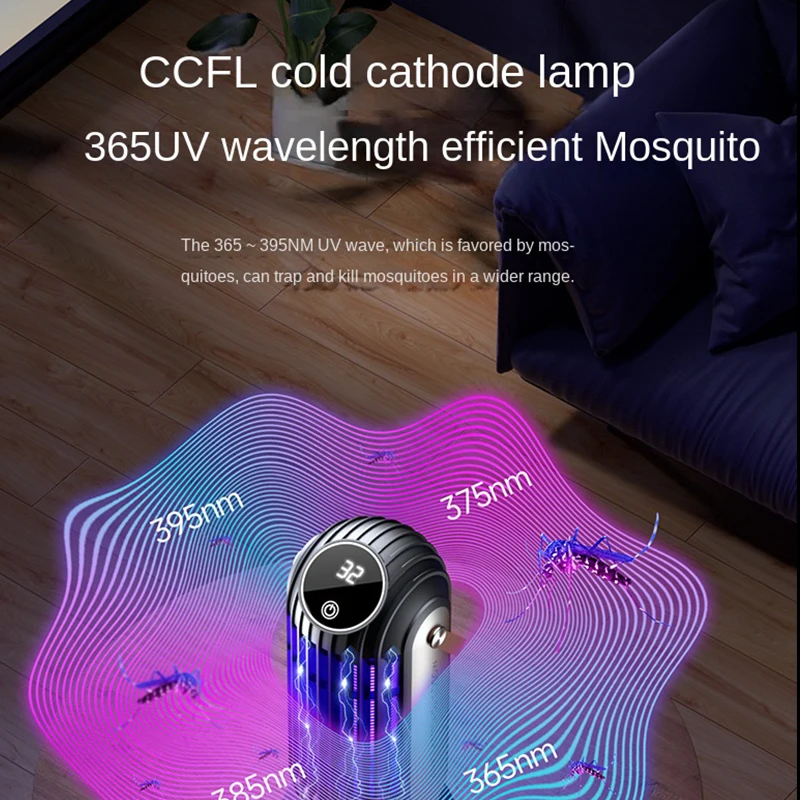 Mosquito Killer Lamp 4000mAh USB Hangable Desktop Night Light Bug Zapper Home Camping Automated System Switch Safety and Health image 5