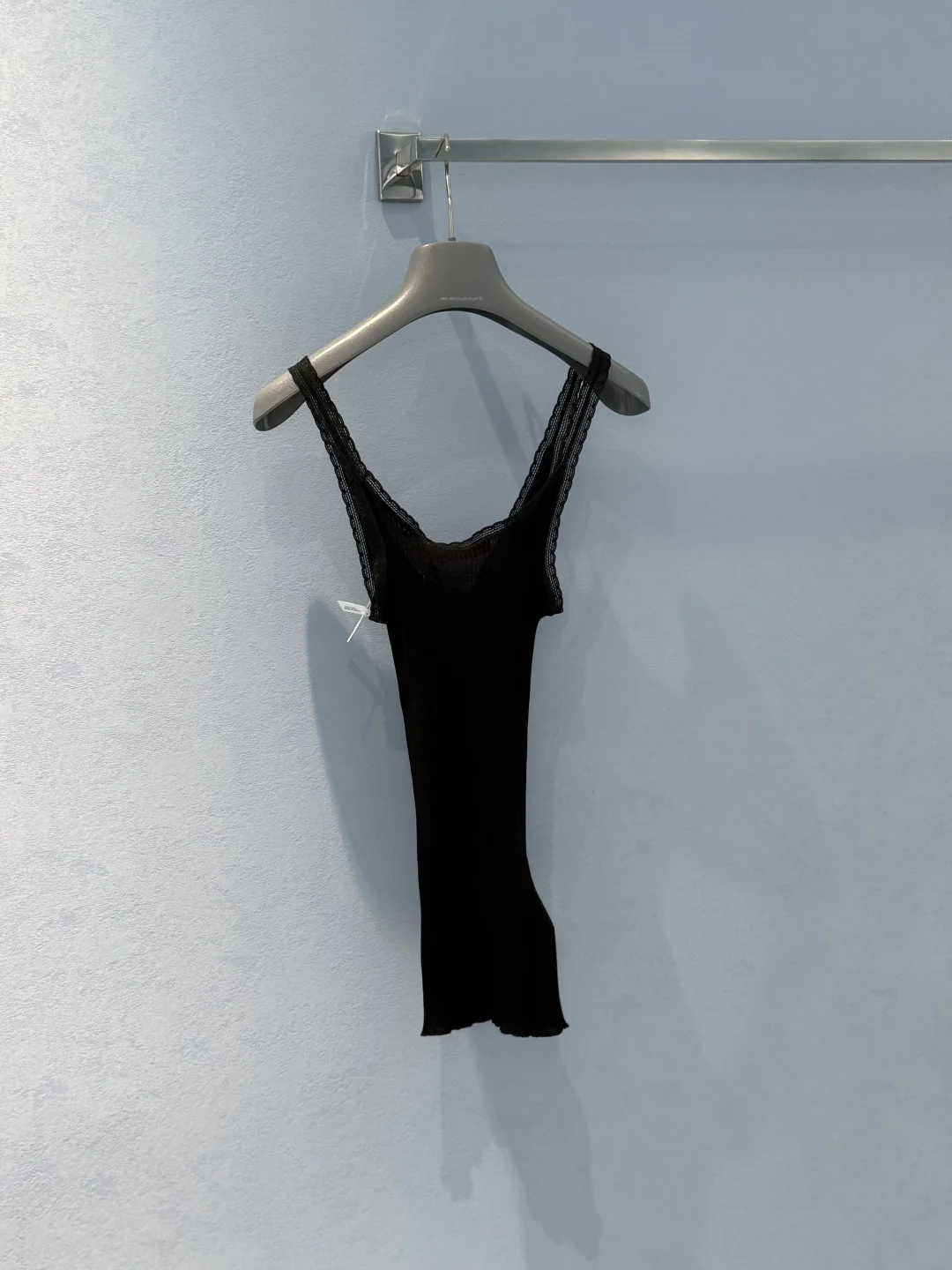 

Spring and Summer New Lace Stitching Design Slim Black Vest
